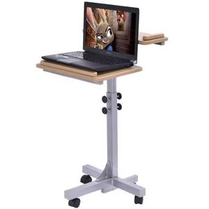 Support pour ordinateur portable à roulettes unisexe Design innovant avec accessoire de travail confortable de style bois réglable Type de fermeture ouverte - Product Image 2
