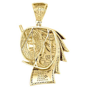 จี้เพชรแท้ 5.30 กะรัต 100% รูปทรงม้วนเงิน ทองคำ 14k ชุบโรเดียม สไตล์ฮิปฮอป - Product Image 2