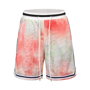 Pantalones cortos de baloncesto de doble capa para hombre personalizados al por mayor 2025 pantalones cortos de estilo informal de sublimación de malla transpirable y color sólido - Product Image 1