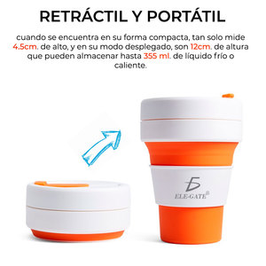 Reusable Retractable Silicone Cup Convenient <b>Drinkware</b> for On-the-Go Use - Product Image 3