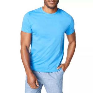 T-shirts en coton 100% de haute qualité personnalisés OEM pour hommes, décontractés, vierges, avec broderie de logo, impression couleur unie, collection 2026 - Product Image 1
