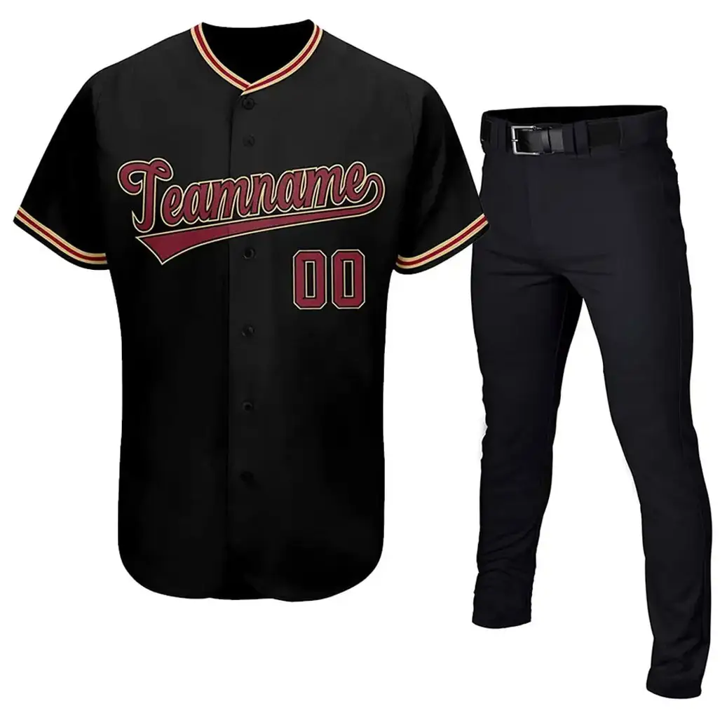 Yeni tasarım toptan yüksek kaliteli beyzbol T shirt boş elbise erkekler beyzbol formaları