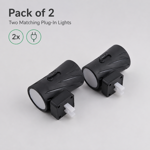 Lampe murale LED RGB à brancher, avec interrupteur poussoir en acrylique ABS, pour chambre à coucher, chambre d'enfant, couloir, lot de deux - Product Image 2