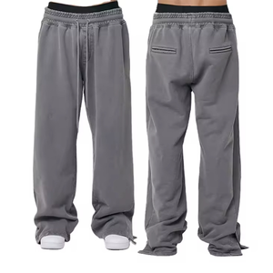Venta al por mayor pantalones de chándal holgados de moda 100% algodón estilo casual con patrón recto de cintura media mejor precio pantalones de chándal holgados - Product Image 3