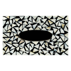 Boîte de papier de soie en bois personnalisée élégante avec incrustation de nacre de qualité supérieure pour la décoration de table à la maison - Product Image 1