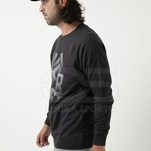 Men Sweatshirt Oversized Drop Shoulder Pullover Style <b>Long</b> <b>Sleeve</b> Street Fashion <b>Top</b> <b>Black</b> Color Men Winter Sweatshirt - Product Image 3