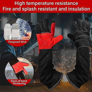 Gants de mécanicien en cuir de couleur blanche, noire et jaune, fournisseur de qualité, prix d'usine, design unique - Product Image 3