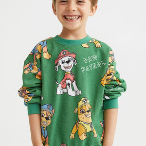 Sweat-shirt en coton biologique pour enfant et garçon, en relief, personnalisé, automne - Product Image 1