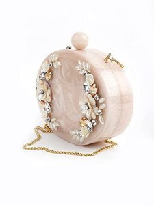 Charmante pochette en résine effet marbre et accents d'or audacieux pour événements spéciaux Charmante pochette en résine de couleur élégante - Product Image 3