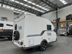 Caravana pequeña, mini autocaravana, remolque de viaje tipo lágrima con baño, estándares de calidad para camping, precio bajo, capacidad para 2 personas - Product Image 3
