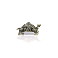 Statue de petite tortue en laiton sculpté à la main, plaqué or, style Art déco, pour la décoration de la maison