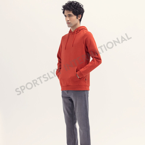 Sweat-shirts à capuche unisexes 100% coton, couleur unie, polaire d'hiver, imprimés personnalisés, brodés, streetwear décontracté, OEM, teinture unie, 400g - Product Image 2