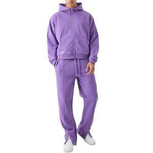 Survêtements en coton épais à logo personnalisé Survêtements en coton 600gsm French Terry Ensemble de sweats à capuche et de pantalons de survêtement pour hommes - Product Image 6