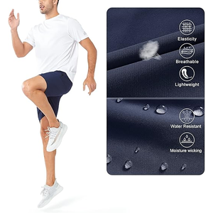 Pantalones Cortos Deportivos Personalizados para Hombre, Ligeros, de Secado Rápido, de Poliéster, que Absorben la Humedad, con Cintura Elástica y Cordón, Talla Estadounidense, Parte Inferior Deportiva - Product Image 5