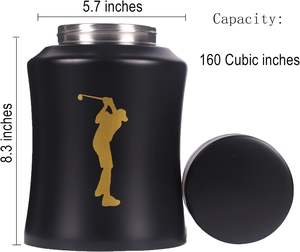 Up to 160 lbs <b>Urns</b> for Ashes Adult Male - Black Golf Decorative <b>Urns</b> Adult for Funeral - <b>Large</b> (Black Golf 160 Cubic inches) - Product Image 3