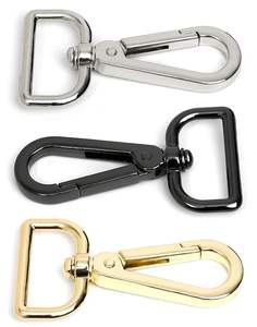 Vente en gros de mousquetons pivotants en métal, anneaux en D, fermoirs à ressort avec poussoir pour lanière, sangle, ceinture, porte-clés, accessoires de sac - Product Image 4