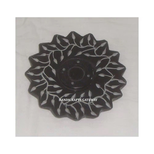 Quemador de Incienso de Piedra de Savia Negra con Superficie Brillante, Diseño Artesanal, Ideal para Decoración del Hogar y para el Culto, Excelente Artículo - Product Image 1