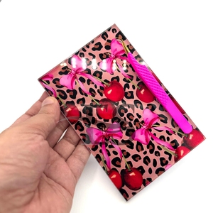 Hot Selling Cherry Bow Cheetah Character Custom Logo Acrylic Lash Box Sustainable <b>Eyelash</b> Tiles <b>Magnets</b> Tweezers - Product Image 4