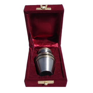 Elegant Band Infant Cremation Urn Premium Metal <b>Keepsake</b> Urn for <b>Baby</b> Funeral Services Band Design for Ashes Casket - Product Image 3