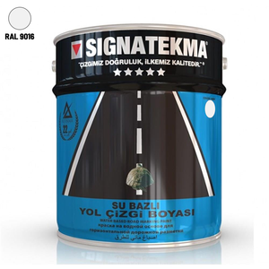 สีทาเส้นจราจรสูตรน้ำ สีขาว 25 กก. วัสดุพลาสติก - Product Image 1
