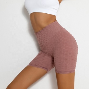 Pantalones cortos de entrenamiento personalizados para mujer Ropa de gimnasio Pantalones cortos de ciclismo Correr Fitness Cintura alta Pantalones cortos sin costuras Leggings Pantalón - Product Image 2