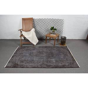 Alfombra de lana sólida negra moderna Área grande 3,8 'X 6,9 'Diseño de retazos rectangulares para entrada Cabecera o pasillo Respaldo de látex - Product Image 3