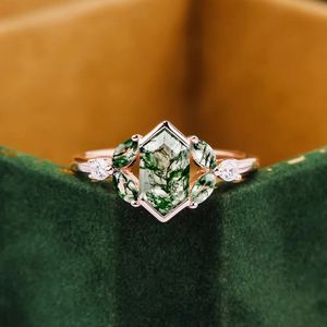 แหวนหินโมรามอสสีเงิน925ล้วนแบบมินิมัลลิสต์เครื่องประดับแฟชั่นดีไซน์ไม่เหมือนใครสำหรับผู้หญิงและเด็กผู้หญิงสำหรับงานแต่งงาน - Product Image 4