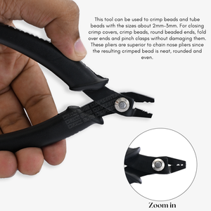 Top selling jewelry making pliers Micro beading <b>tools</b> initial and final crimping <b>station</b> designee Has Ergonomic Handle Grips - Product Image 3