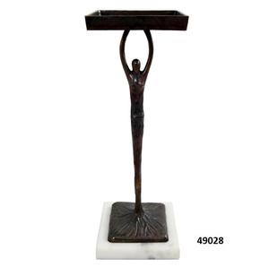 Handcrafted Silver Solid Stainless Steel <b>Round</b> <b>Side</b> <b>Table</b> With Hand Polished Ideal for Home & Office - Product Image 2