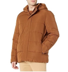 Men's Puffer <b>Jackets</b> Winter Warm Casual Thick Full Zipper Custom Logo Outerwear Bubble Puff <b>Jackets</b> - Product Image 4