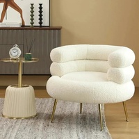 Style Italien Simple Luxe Moderne Tissu Lounge Fauteuil Nouvelle Chaise De Loisirs Maison Salle À Manger Chambre Hôtel Bar Salon Canapé