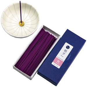 Set de Regalo de Incienso de Baja Humidificación [Varillas de Incienso de Flor de Cerezo Sakura + Porta Incienso de Loto Blanco] - Product Image 3