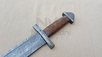 Дамасская ручная работа D-POMMEL ручка из розового дерева NMT-2511 меча Викинг