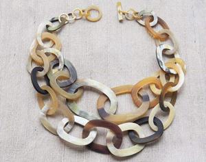 Collier corne de buffle couleur miel ambre/collier corne naturelle/bijoux corne de buffle - Product Image 3