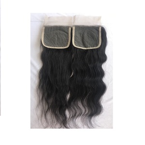 Extensiones de Cabello Virgen Remy 100% Natural, Ondulado, 18'', con Cierre de Encaje Transparente 4x4, de un Solo Donante, Precio al por Mayor, Proveedor Indio - Product Image 1