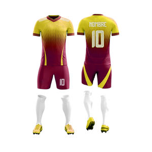 Diseño de fabricante personalizado Jersey de fútbol de secado rápido Ropa deportiva Kit de entrenamiento Conjunto de uniforme de fútbol Camisetas de fútbol - Product Image 4