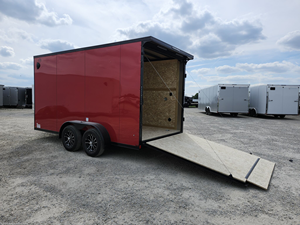 2026 Cross 7x16 Enclosed Cargo <b>Trailer</b> Tandem Axle Utility <b>Trailer</b> 84" Interior Height V-Nose Ramp Door Cargo Hauler 7000 GVWR - Product Image 4