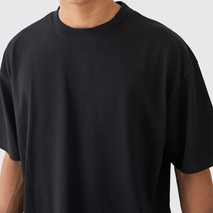 เสื้อยืดคอกลมขนาดใหญ่พิเศษสำหรับผู้ชายเสื้อยืดธรรมดาแบบคลาสสิกเสื้อเจอร์ซีย์ผ้าฝ้าย100% แขนสั้นเสื้อตัวยาวปกติ - Product Image 6