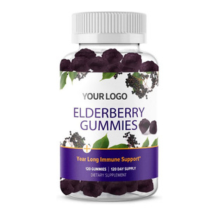 Etiqueta privada Oso Fresa Vegano Halal Zinc Sea-Moss Sambucus Sea Miss Moss Black Elderberry Gummies - Product Image 1