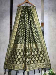 Premium pure georgette <b>dupatta</b> hand embroidery work ethnic wedding party wear women <b>scarf</b> wholesale oem supplier india - Product Image 5