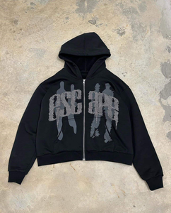 Custom Men's Plus Size Winter <b>Hip</b> Hop Fleece Heavyweight Elastic Waist Breathable Quick Dry Cotton/Polyester Tracksuits Sets - Product Image 6