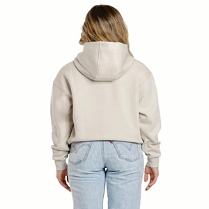 Vente en gros Sweat-shirt à capuche de haute qualité délavé à l'acide pour femmes imprimé bouffant en relief Style sport Haut court pour vêtements personnalisés - Product Image 3