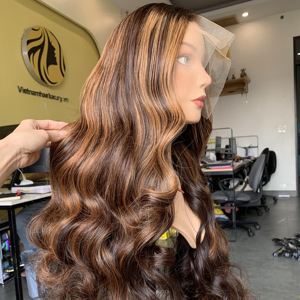 Pelucas Onduladas de Cabello Virgen Remy Vietnamita, Sin Enredos, de Alta Calidad, Trama Única, Compatibles con Todos los Colores, Teñibles - Product Image 1