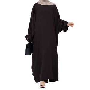 Abaya modeste haut de gamme avec manches à nouer et hijab assorti, robe islamique élégante, fabricants de vêtements musulmans, abaya pour femmes - Product Image 4