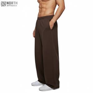 Custom Streetwear Baggy Fit Double <b>Waist</b> Wide Leg Drawstring Fleece Cotton Men Sweatpants <b>Work</b> <b>Trousers</b> Winter <b>Trousers</b> Men - Product Image 4