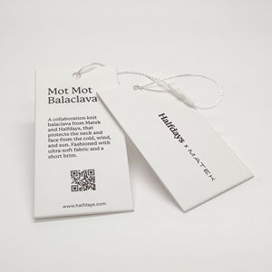 Ensemble d'étiquettes volantes en papier au toucher de luxe avec joint à ficelle étiquette pivotante en carton spécial conception personnalisée Logo marque pour vêtement - Product Image 3