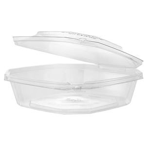 Caja grande desechable de plástico PET reciclable para ensaladas, almacenamiento de alimentos para llevar, supermercado, pan, fideos, sándwiches, antivaho, 48oz - Product Image 4