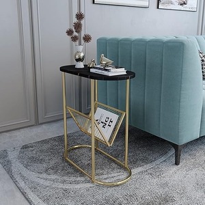 Mesas auxiliares de acento de Metal delgado de alta calidad para dormitorio Juego de muebles de madera de diseño moderno de lujo para sala de estar y uso doméstico - Product Image 1