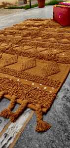 Alfombra Artesanal para Decoración del Hogar, Alfombra Cuadrada de Yute Tejida a Mano en India, Tapete para Puerta, Tapete de Yoga, Alfombra Bohemia - Product Image 6