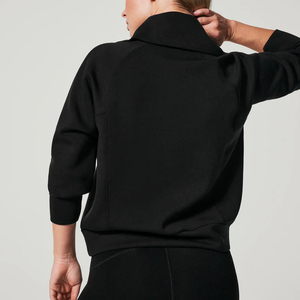 Sweat-shirt à demi-zip pour femme Ville Sports, nouvelle arrivée, en coton de bambou, sweat-shirt ample pour femme - Product Image 2